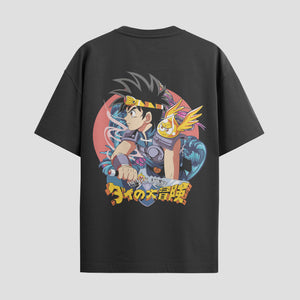 Playera urbana de anime y gaming ExtraLife MX, corte Standard Fit unisex ligero y transpirable en color Deep Black y Pure White, ropa de uso diario para gym y casual.