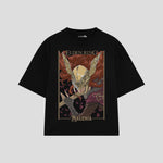 Playera streetwear premium de anime y gaming ExtraLife MX, corte oversized drop shoulder ligero y fresco en color Deep Black y Off-White, moda urbana mexicana de culto.