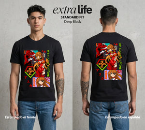 Unidad de Combate | La Mas Fuerte del Grupo #01392 - Playera Standard Fit | Deep Black - Foto en modelo