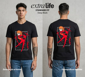 Unidad de Combate | La Segunda Piloto #01395 - Playera Standard Fit | Deep Black - Foto en modelo