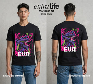 Unidad de Combate | La Unidad del Poder #01410 - Playera Standard Fit | Deep Black - Foto en modelo