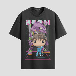 Playera urbana de anime y gaming ExtraLife MX, corte Standard Fit unisex ligero y transpirable en color Deep Black y Pure White, ropa de uso diario para gym y casual.