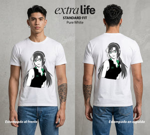 Unidad de Combate | La Cuarta del EVA #01418 - Playera Classic Premium | Pure White - Foto en modelo