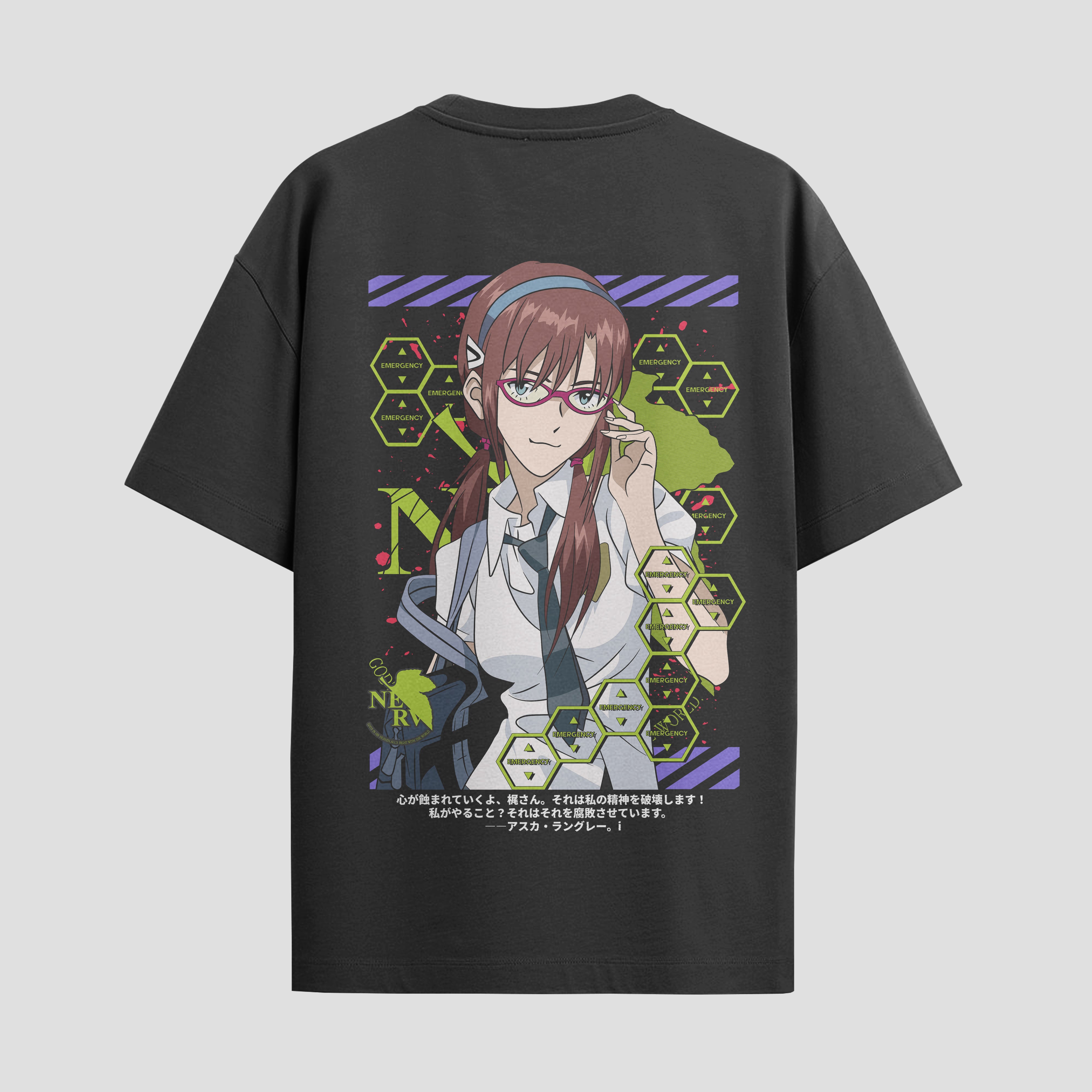 Playera urbana de anime y gaming ExtraLife MX, corte Standard Fit unisex ligero y transpirable en color Deep Black y Pure White, ropa de uso diario para gym y casual.
