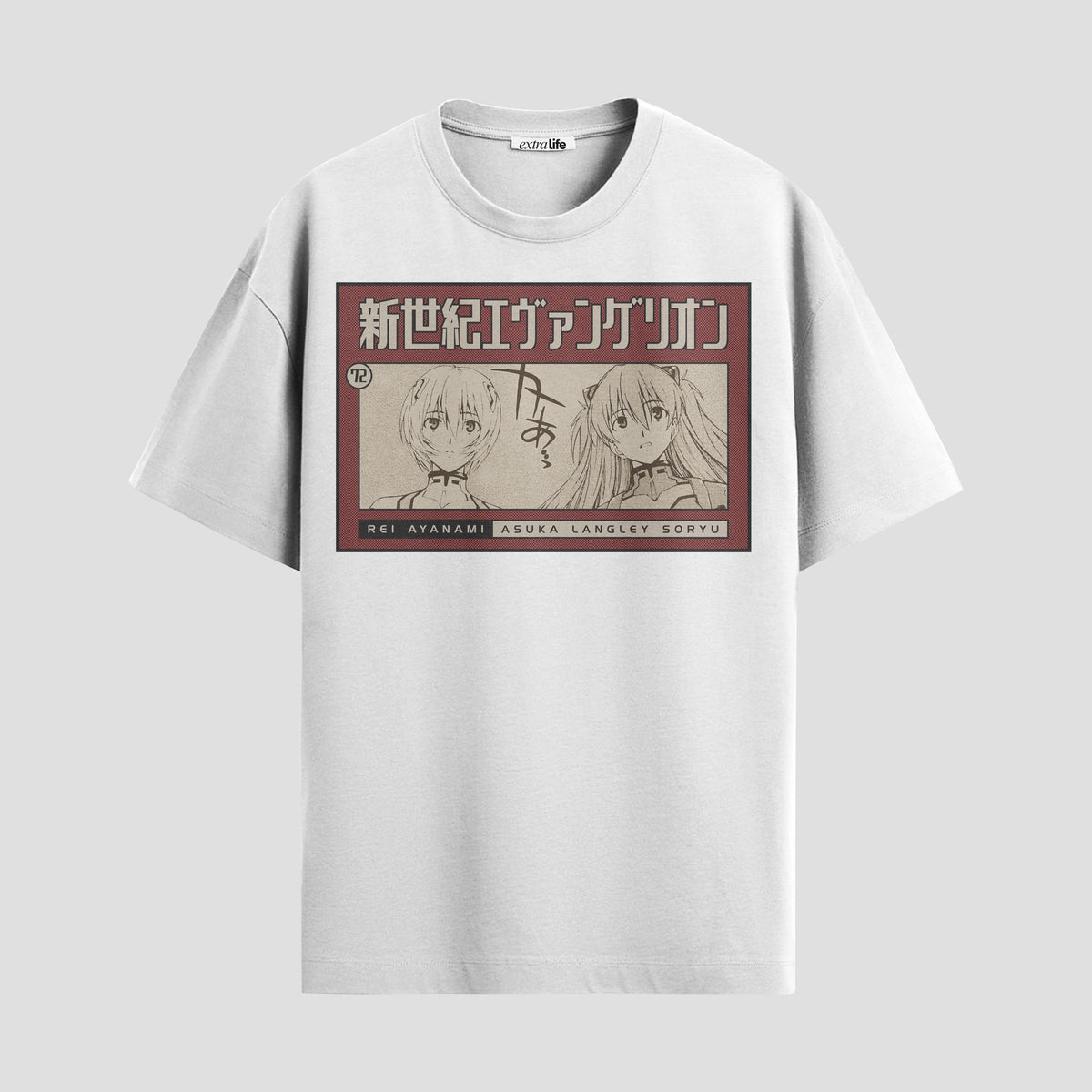 Playera urbana de anime y gaming ExtraLife MX, corte Classic Premium unisex ligero y transpirable en color Deep Black y Pure White, ropa de uso diario para gym y casual.