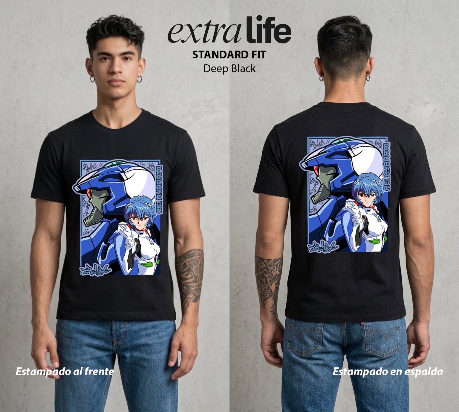 Unidad de Combate | El Misterio del Bien #01429 - Playera Standard Fit | Deep Black - Foto en modelo