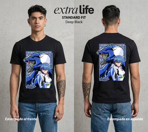 Unidad de Combate | El Misterio del Bien #01429 - Playera Standard Fit | Deep Black - Foto en modelo