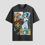 Playera urbana de anime y gaming ExtraLife MX, corte Standard Fit unisex ligero y transpirable en color Deep Black y Pure White, ropa de uso diario para gym y casual.