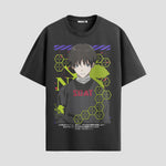Playera urbana de anime y gaming ExtraLife MX, corte Standard Fit unisex ligero y transpirable en color Deep Black y Pure White, ropa de uso diario para gym y casual.