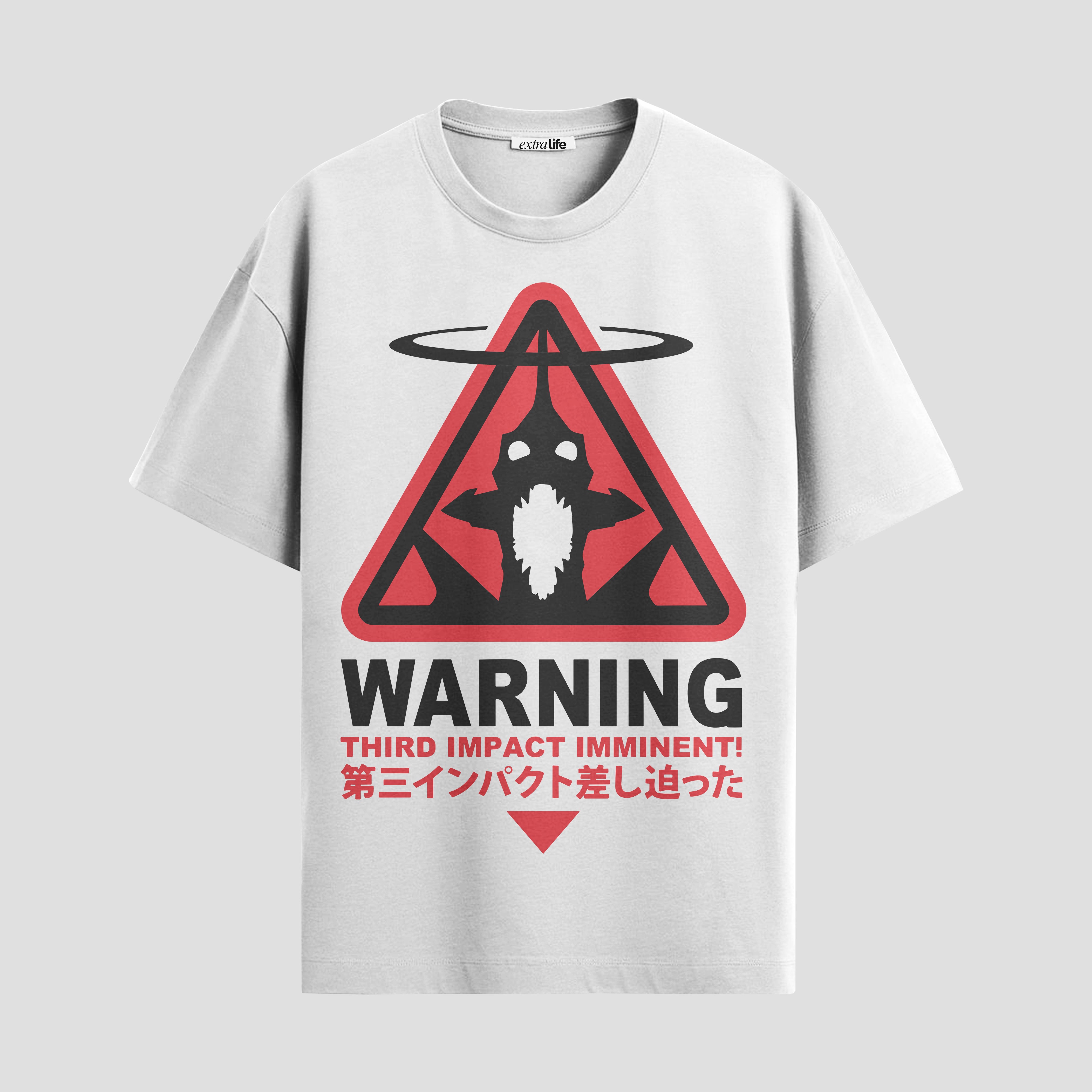 Playera urbana de anime y gaming ExtraLife MX, corte Standard Fit unisex ligero y transpirable en color Deep Black y Pure White, ropa de uso diario para gym y casual.