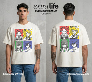 El Gremio de Magos | El Gremio Unido #01441 - Playera Oversized Premium | Off White - Foto en modelo