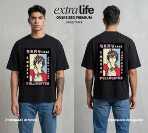 El Gremio de Magos | El Maestro del Hielo #01443 - Playera Oversized Premium | Deep Black - Foto en modelo