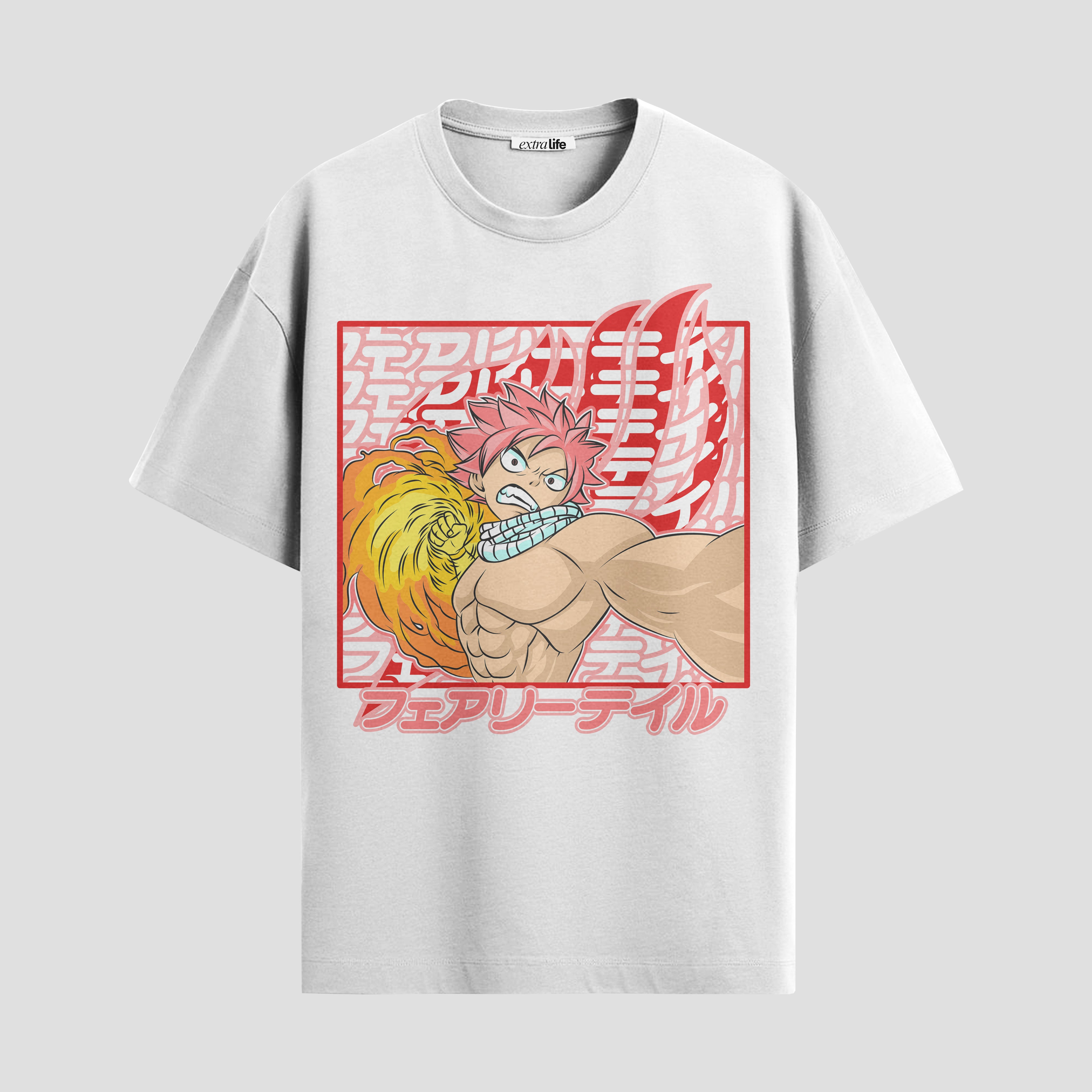 Playera urbana de anime y gaming ExtraLife MX, corte Standard Fit unisex ligero y transpirable en color Deep Black y Pure White, ropa de uso diario para gym y casual.