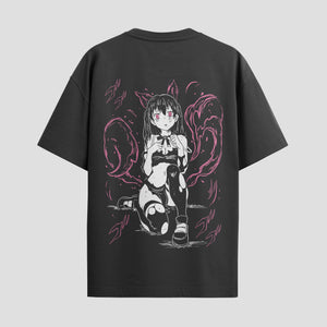 Playera urbana de anime y gaming ExtraLife MX, corte Standard Fit unisex ligero y transpirable en color Deep Black y Pure White, ropa de uso diario para gym y casual.