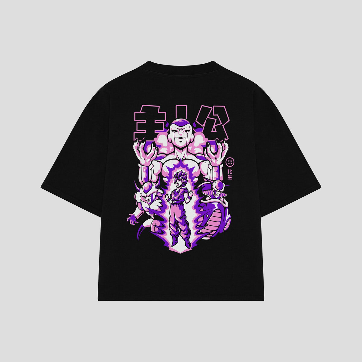 Playera streetwear premium de anime y gaming ExtraLife MX, corte oversized drop shoulder ligero y fresco en color Deep Black y Off-White, moda urbana mexicana de culto.