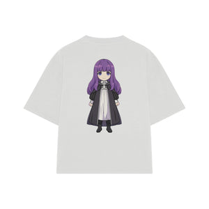 Playera streetwear premium de anime y gaming ExtraLife MX, corte oversized drop shoulder ligero y fresco en color Deep Black y Off-White, moda urbana mexicana de culto.