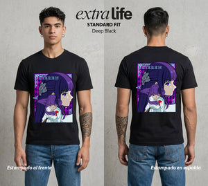 El Viaje sin Fin | La Elfa del Largo Viaje #01463 - Playera Standard Fit | Deep Black - Foto en modelo