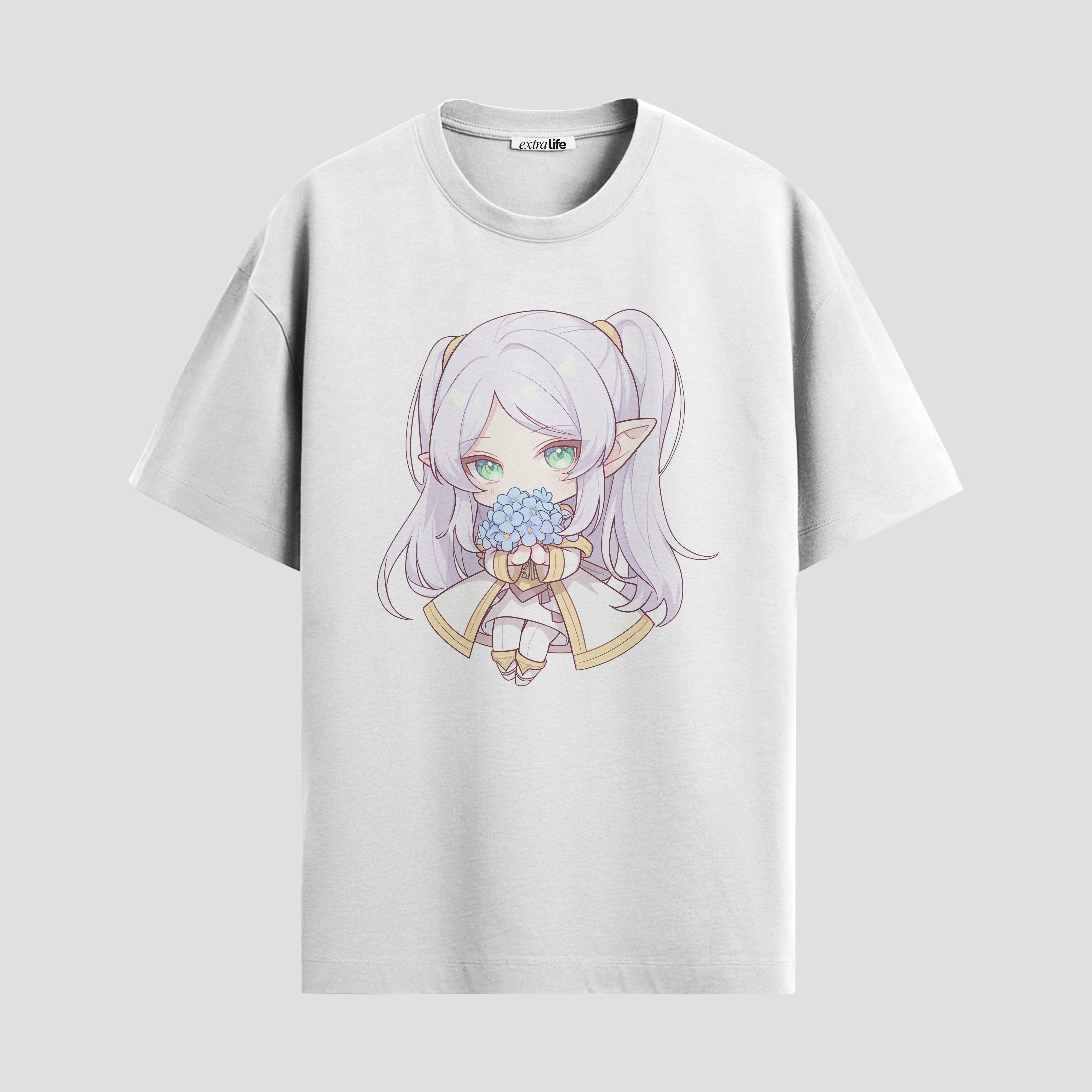 Playera urbana de anime y gaming ExtraLife MX, corte Standard Fit unisex ligero y transpirable en color Deep Black y Pure White, ropa de uso diario para gym y casual.