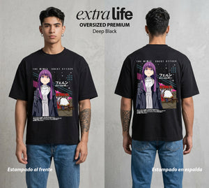 El Viaje sin Fin | La Elfa del Largo Viaje #01471 - Playera Oversized Premium | Deep Black - Foto en modelo