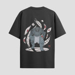 Playera urbana de anime y gaming ExtraLife MX, corte Standard Fit unisex ligero y transpirable en color Deep Black y Pure White, ropa de uso diario para gym y casual.
