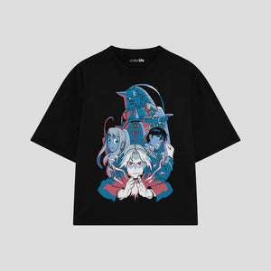 Playera streetwear premium de anime y gaming ExtraLife MX, corte oversized drop shoulder ligero y fresco en color Deep Black y Off-White, moda urbana mexicana de culto.