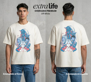 El Precio de la Alquimia | Los Alquimistas del Bien #01477 - Playera Oversized Premium | Off White - Foto en modelo