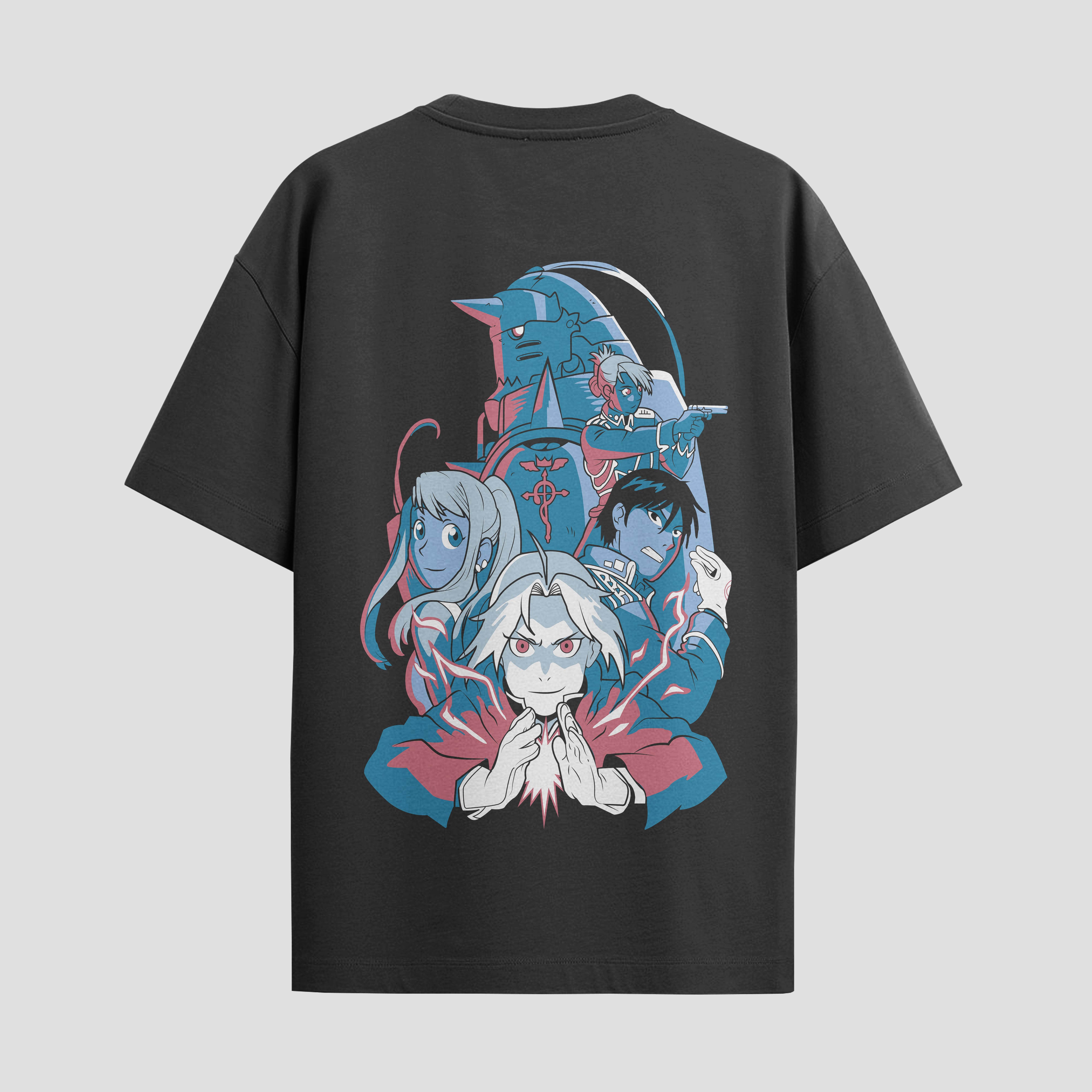 Playera urbana de anime y gaming ExtraLife MX, corte Standard Fit unisex ligero y transpirable en color Deep Black y Pure White, ropa de uso diario para gym y casual.