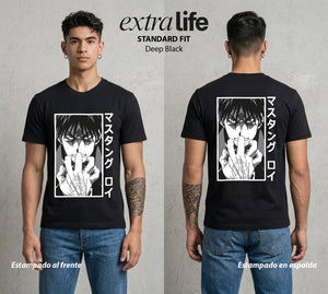 El Precio de la Alquimia | Llama y Ambicion #01487 - Playera Standard Fit | Deep Black - Foto en modelo