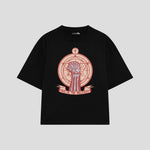 Playera streetwear premium de anime y gaming ExtraLife MX, corte oversized drop shoulder ligero y fresco en color Deep Black y Off-White, moda urbana mexicana de culto.