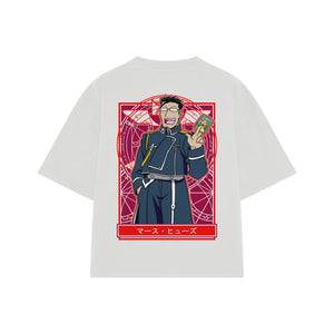 Playera streetwear premium de anime y gaming ExtraLife MX, corte oversized drop shoulder ligero y fresco en color Deep Black y Off-White, moda urbana mexicana de culto.