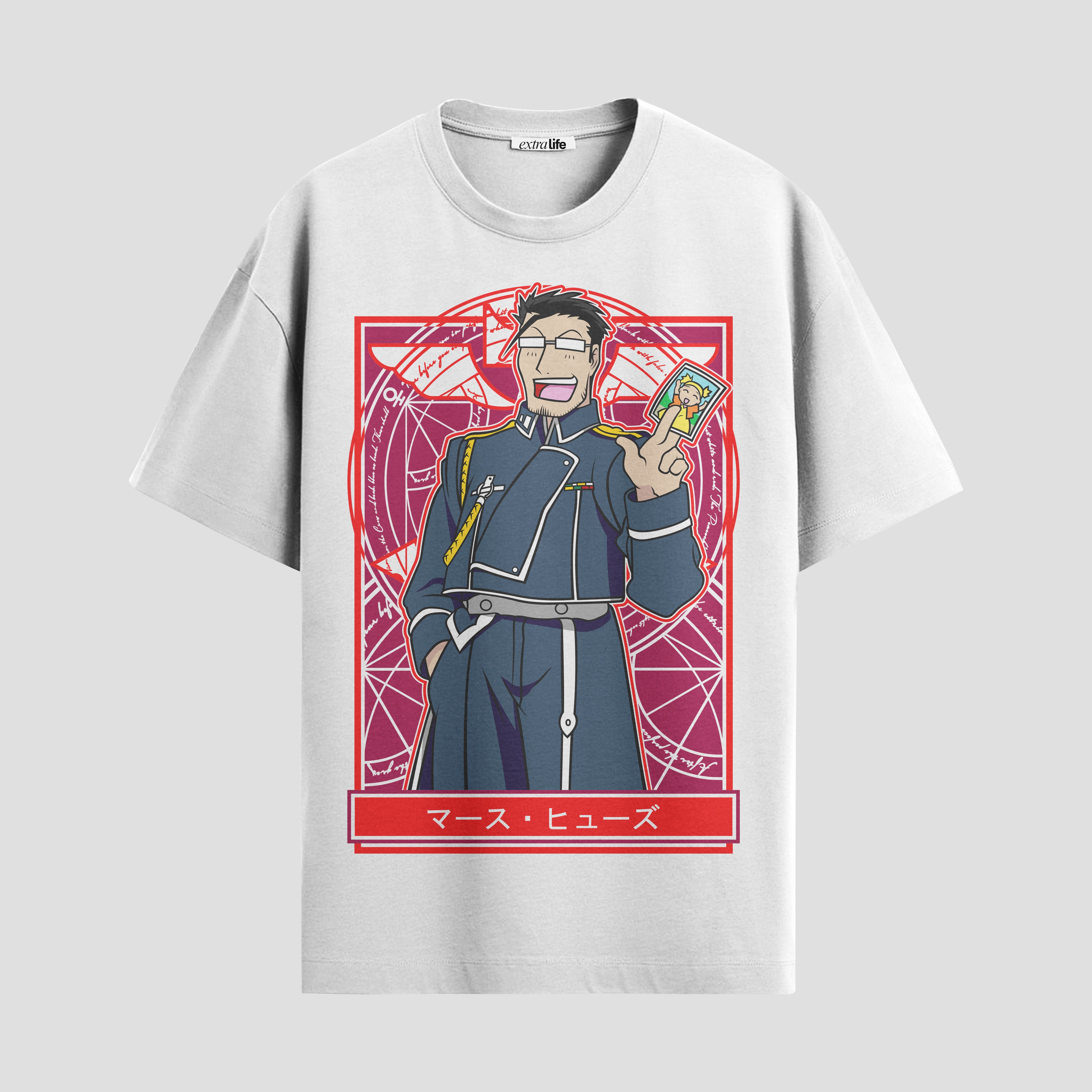 Playera urbana de anime y gaming ExtraLife MX, corte Standard Fit unisex ligero y transpirable en color Deep Black y Pure White, ropa de uso diario para gym y casual.