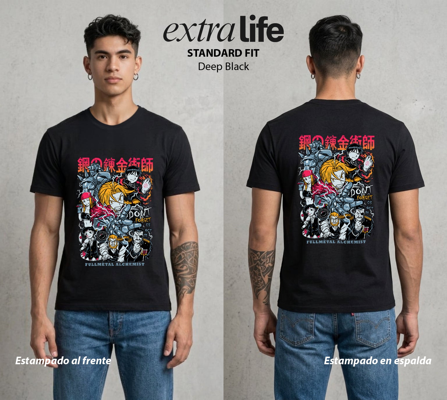 El Precio de la Alquimia | El Precio del Conocimiento #01498 - Playera Standard Fit | Deep Black - Foto en modelo