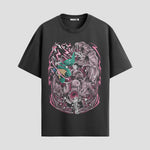 Playera urbana de anime y gaming ExtraLife MX, corte Standard Fit unisex ligero y transpirable en color Deep Black y Pure White, ropa de uso diario para gym y casual.