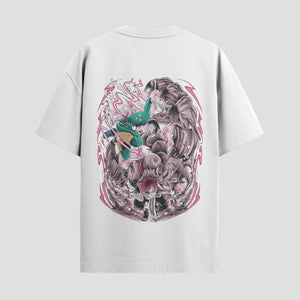 Playera urbana de anime y gaming ExtraLife MX, corte Standard Fit unisex ligero y transpirable en color Deep Black y Pure White, ropa de uso diario para gym y casual.