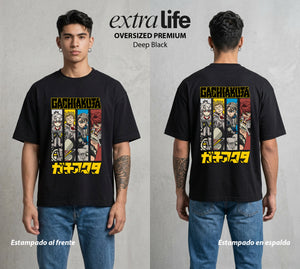 Arte del Desecho | El Equipo del Desecho #01501 - Playera Oversized Premium | Deep Black - Foto en modelo