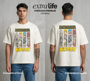 Arte del Desecho | El Equipo del Desecho #01501 - Playera Oversized Premium | Off White - Foto en modelo