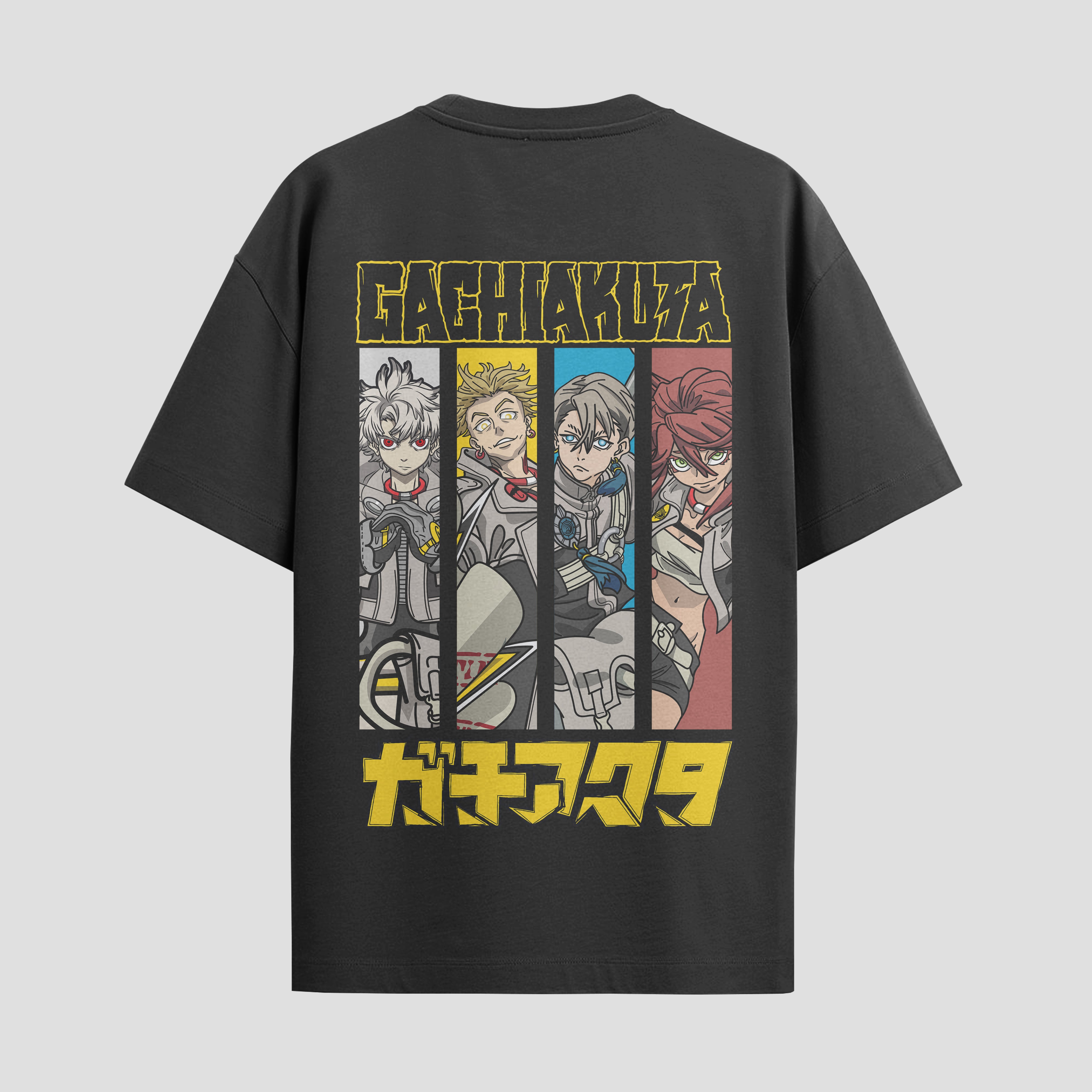 Playera urbana de anime y gaming ExtraLife MX, corte Standard Fit unisex ligero y transpirable en color Deep Black y Pure White, ropa de uso diario para gym y casual.