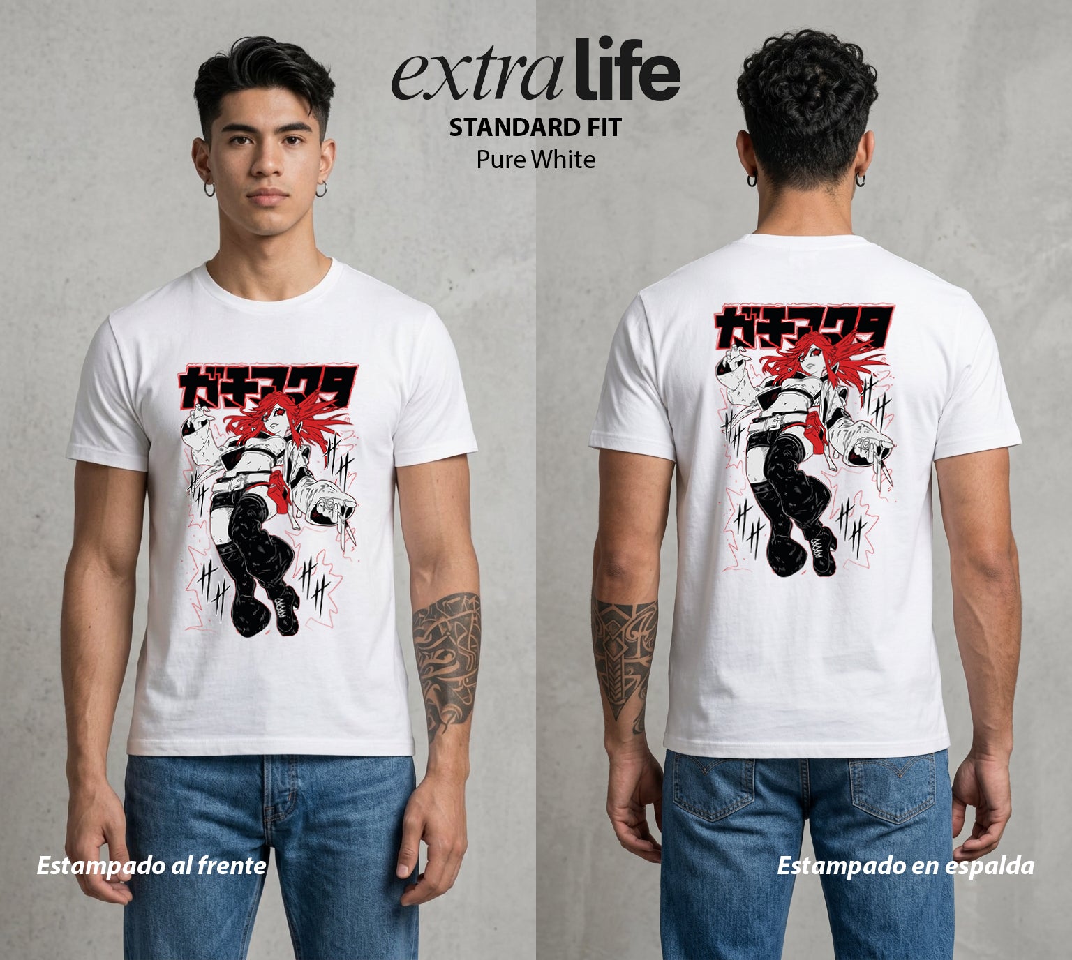 Arte del Desecho | La Guardiana del Residuo #01507 - Playera Standard Fit | Pure White - Foto en modelo