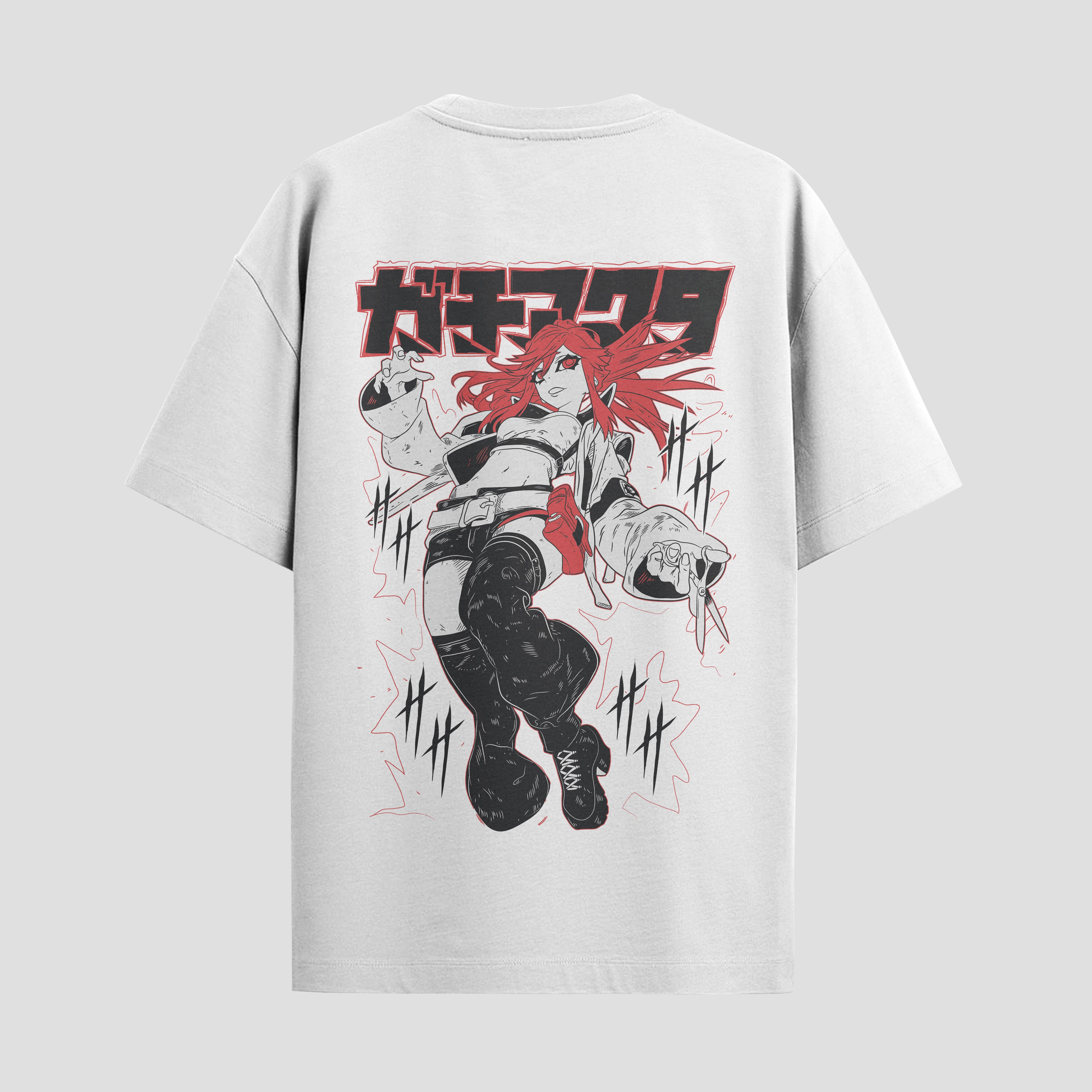 Playera urbana de anime y gaming ExtraLife MX, corte Standard Fit unisex ligero y transpirable en color Deep Black y Pure White, ropa de uso diario para gym y casual.