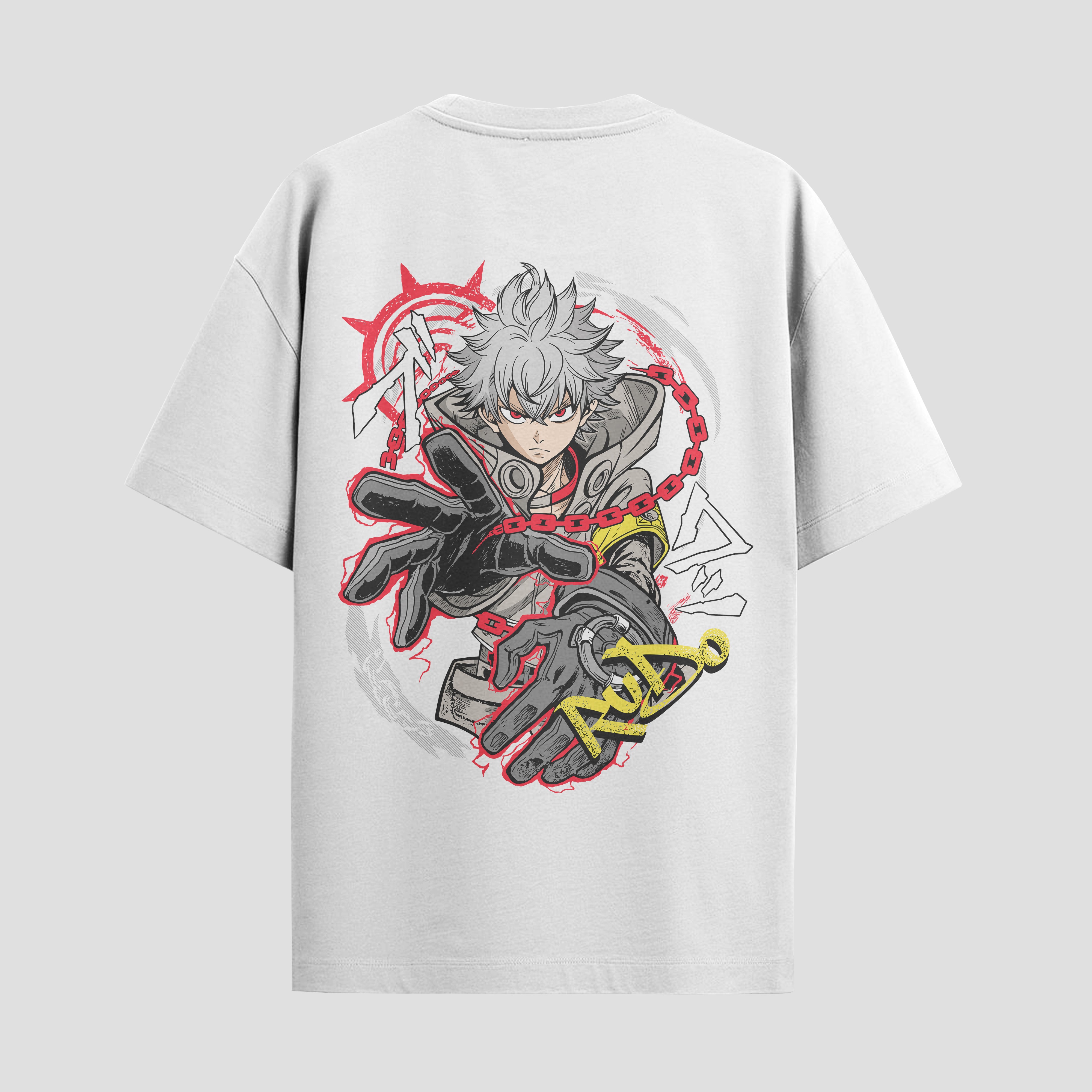 Playera urbana de anime y gaming ExtraLife MX, corte Standard Fit unisex ligero y transpirable en color Deep Black y Pure White, ropa de uso diario para gym y casual.