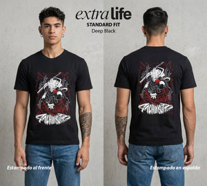Arte del Desecho | El Arte del Abismo #01511 - Playera Standard Fit | Deep Black - Foto en modelo