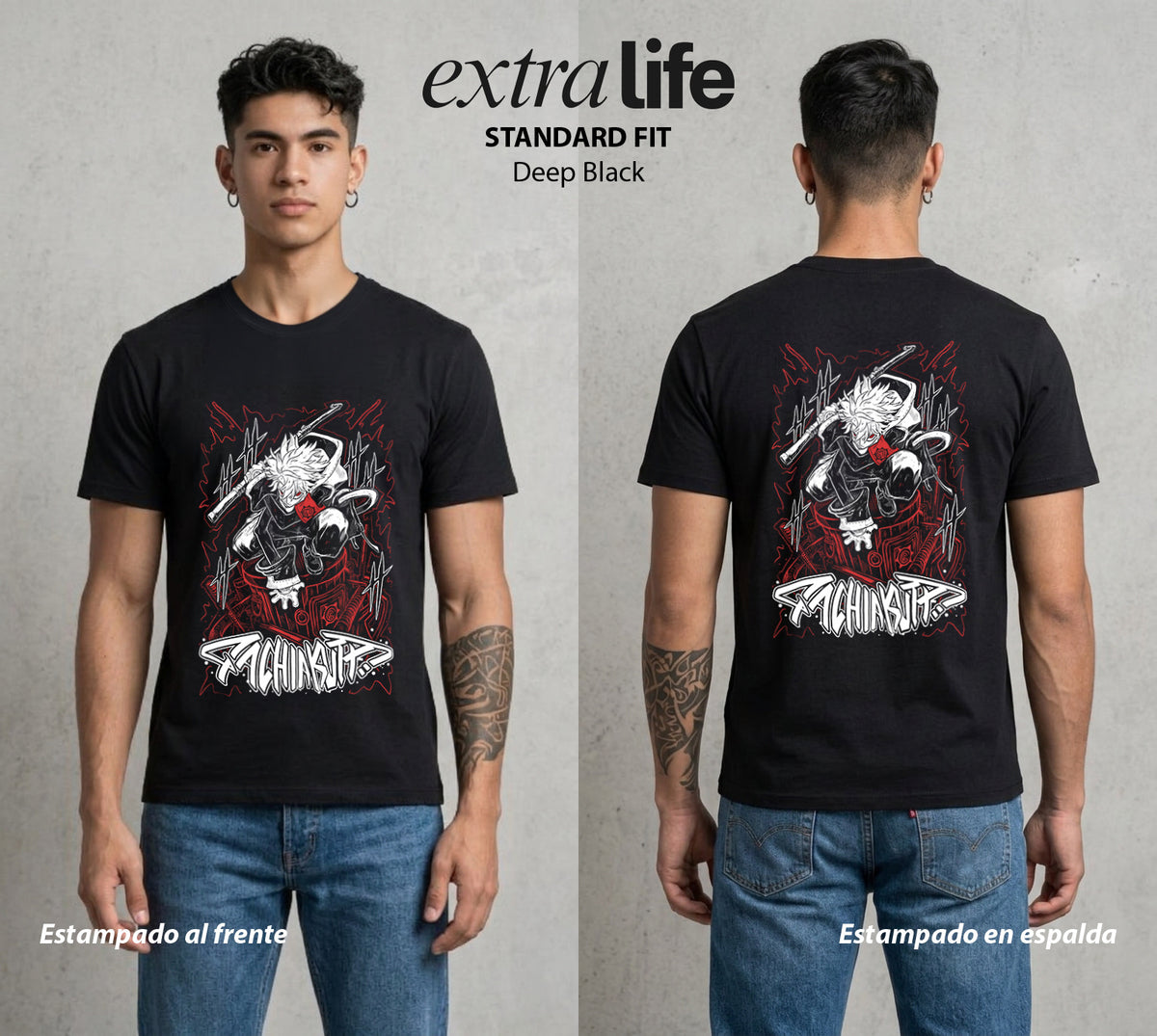 Arte del Desecho | El Arte del Abismo #01511 - Playera Classic Premium | Deep Black - Foto en modelo