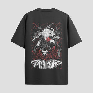 Playera urbana de anime y gaming ExtraLife MX, corte Standard Fit unisex ligero y transpirable en color Deep Black y Pure White, ropa de uso diario para gym y casual.