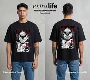 Arte del Desecho | El Artista del Desecho #01512 - Playera Oversized Premium | Deep Black - Foto en modelo