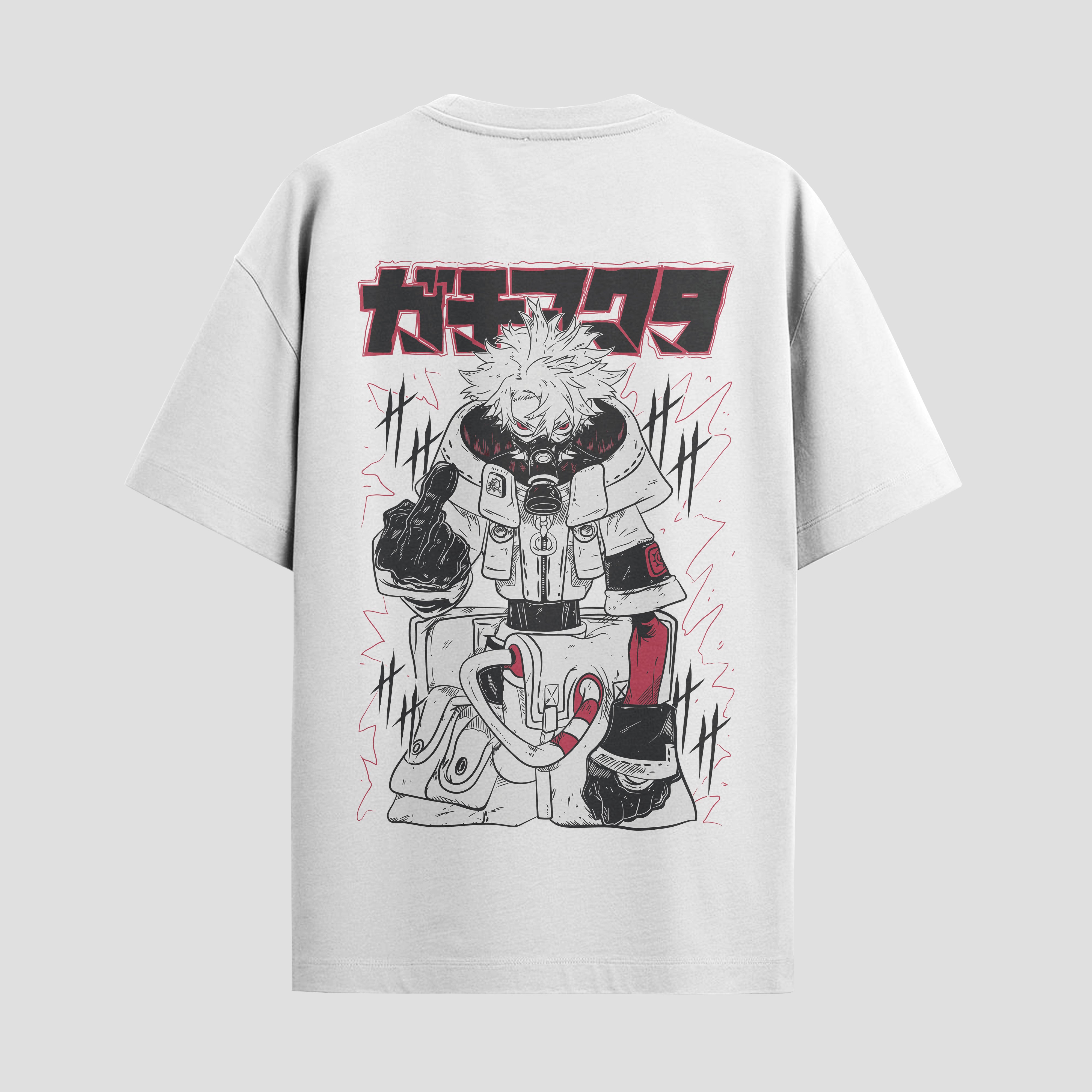 Playera urbana de anime y gaming ExtraLife MX, corte Standard Fit unisex ligero y transpirable en color Deep Black y Pure White, ropa de uso diario para gym y casual.
