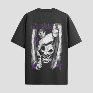 Playera urbana de anime y gaming ExtraLife MX, corte Standard Fit unisex ligero y transpirable en color Deep Black y Pure White, ropa de uso diario para gym y casual.