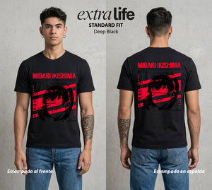 La Escuela del Apostador | La Ruleta Rusa #01515 - Playera Standard Fit | Deep Black - Foto en modelo
