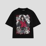 Playera streetwear premium de anime y gaming ExtraLife MX, corte oversized drop shoulder ligero y fresco en color Deep Black y Off-White, moda urbana mexicana de culto.