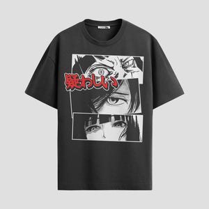 Playera urbana de anime y gaming ExtraLife MX, corte Standard Fit unisex ligero y transpirable en color Deep Black y Pure White, ropa de uso diario para gym y casual.