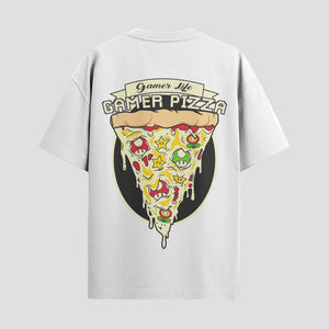 Playera urbana de anime y gaming ExtraLife MX, corte Standard Fit unisex ligero y transpirable en color Deep Black y Pure White, ropa de uso diario para gym y casual.